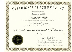 Certifikát Trimetrix